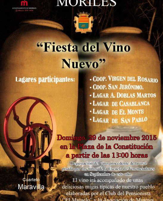 Moriles presentará los vinos de este año en la Fiesta del Vino Nuevo